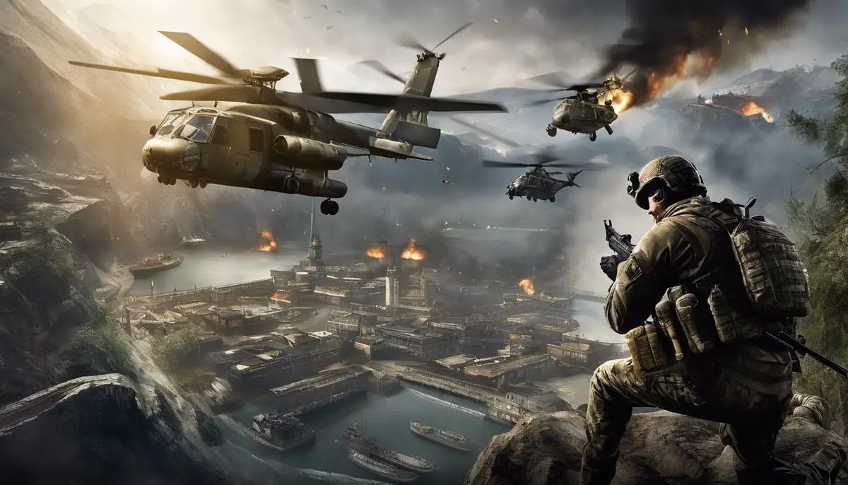 Image depicting characters and action scenes from the Call of Duty storylines, showcasing intensity and excitement.