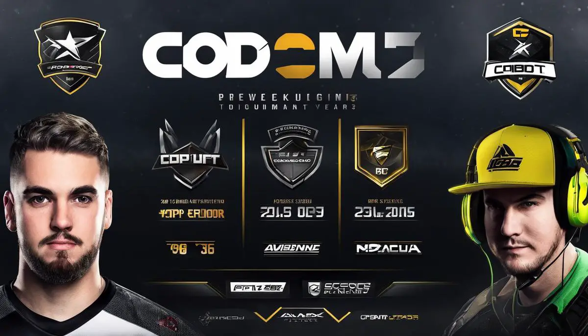 An image showing the progression of CoD eSports tournaments throughout the years