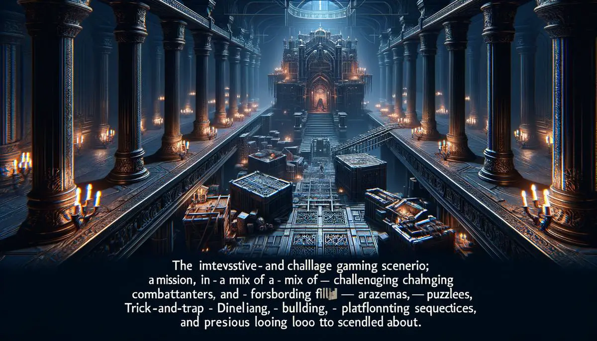 An image featuring a challenging gaming scenario in the House of Reckoning mission