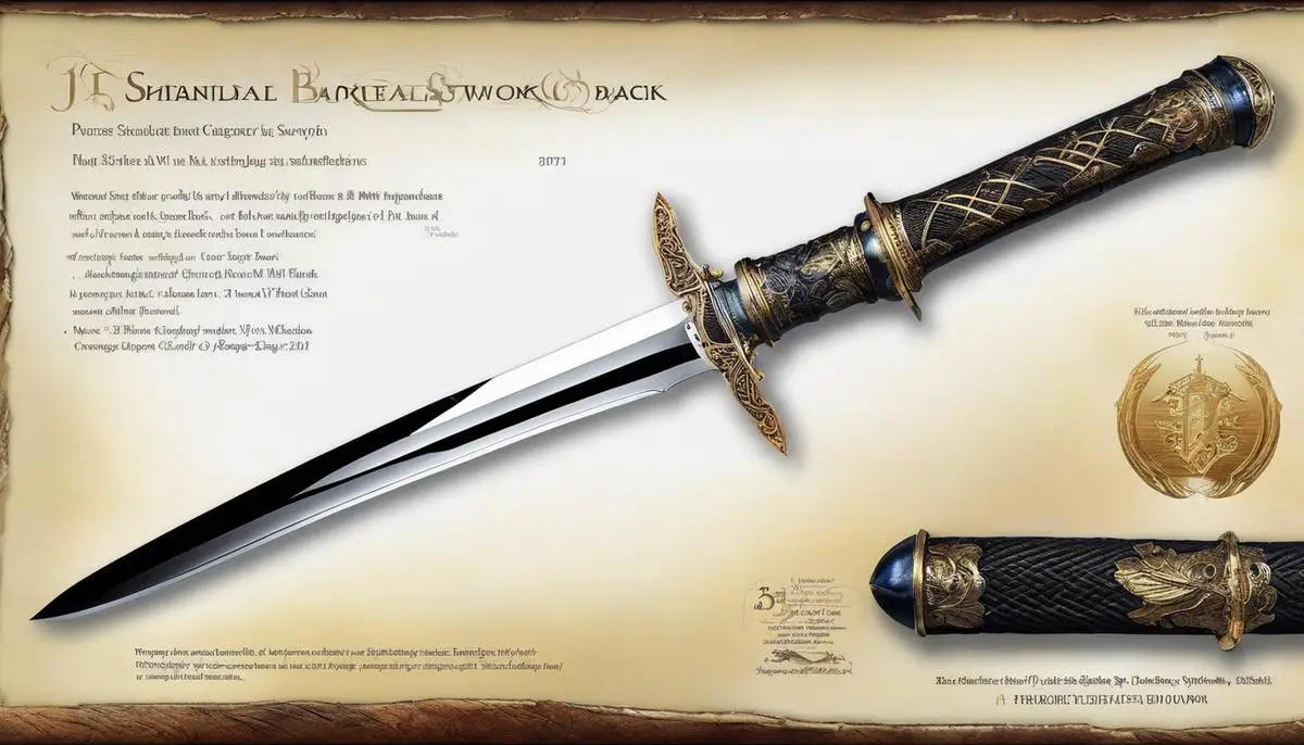 Image of 'It Stared Back' sword, highlighting its unique perks and impressive design.