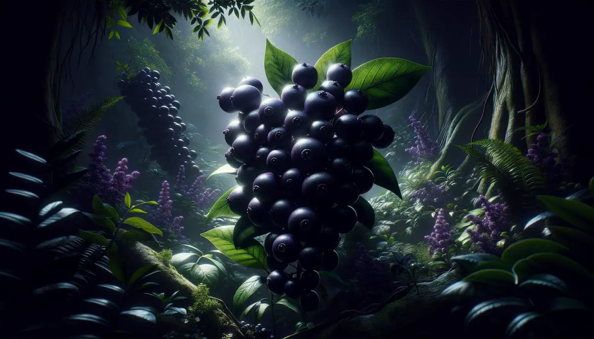 A visual representation of Narcoberries in ARK: Survival Evolved, showing their dark purple color.
