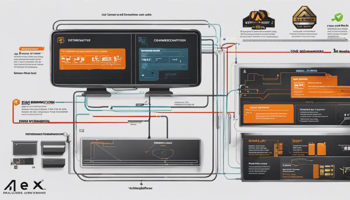 Illustration of Apex Legends server architecture showing client-server connection and game data communication.