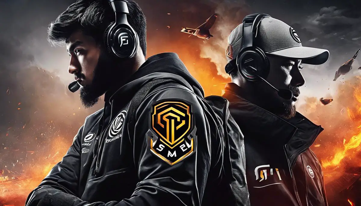 Two esports teams, FaZe Clan and Team SoloMid (TSM), competing in a video game tournament.