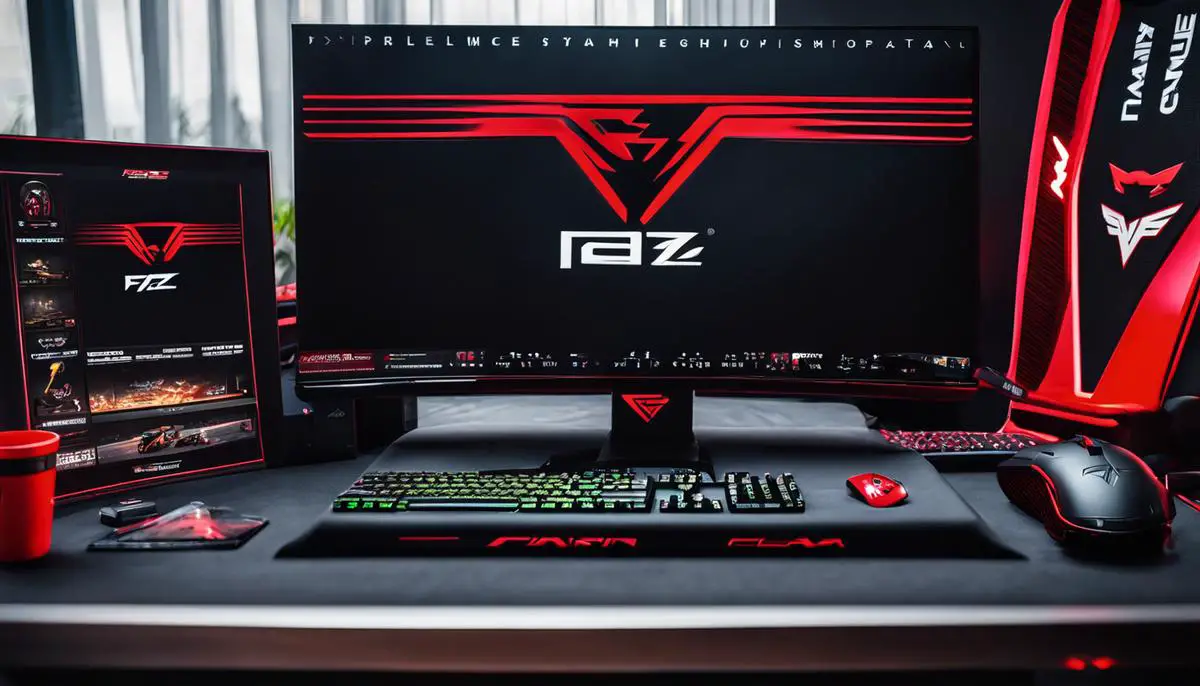 Image of Faze Clan's gaming setup with customized settings