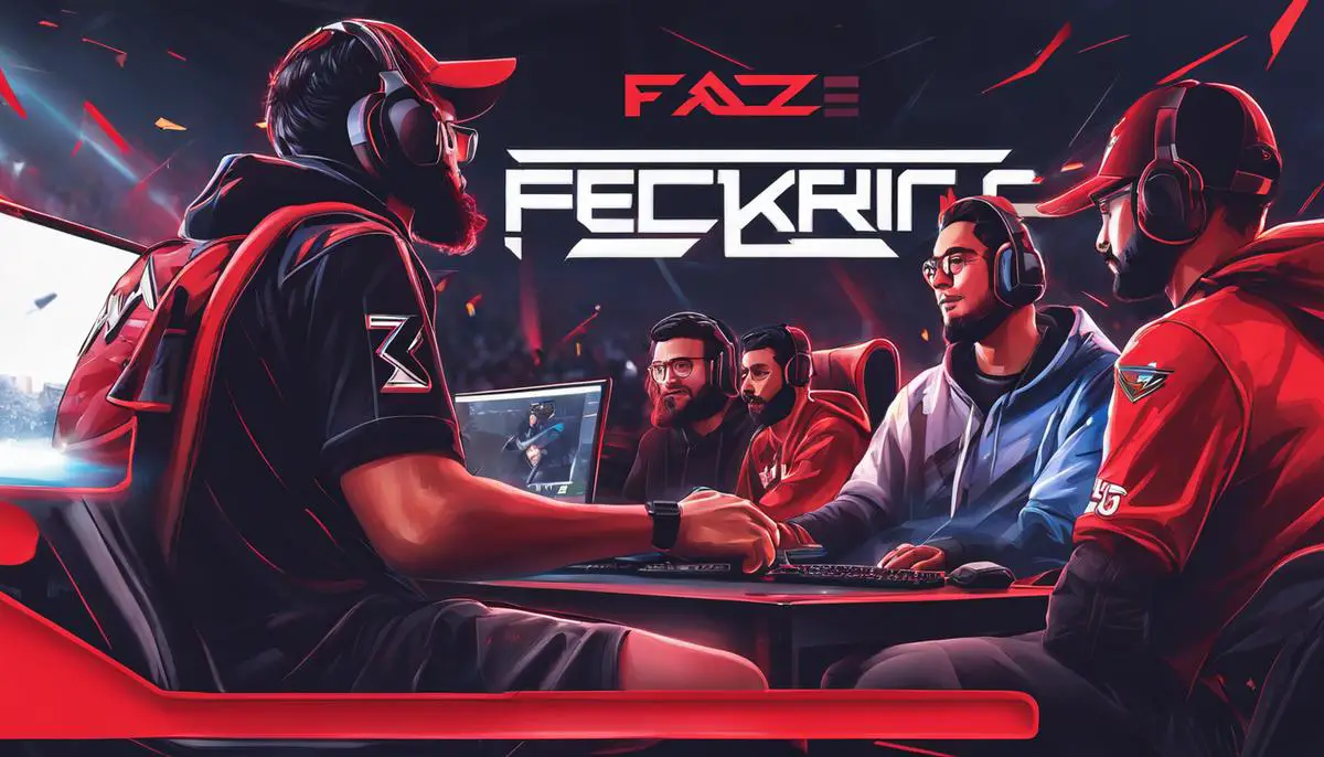 Illustration depicting FaZe Clan's strategy for integrating and nurturing new recruits within the esports ecosystem