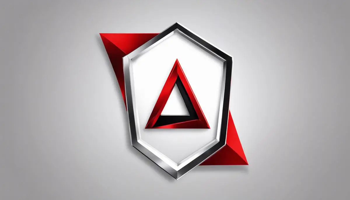 Image of FazeClan logo, showing a red triangle with a spider inside it, representing FazeClan's branding.