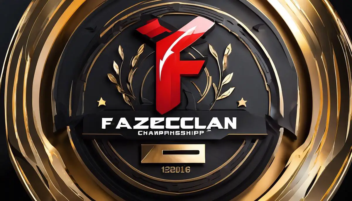 Image of FazeClan logo and a championship trophy