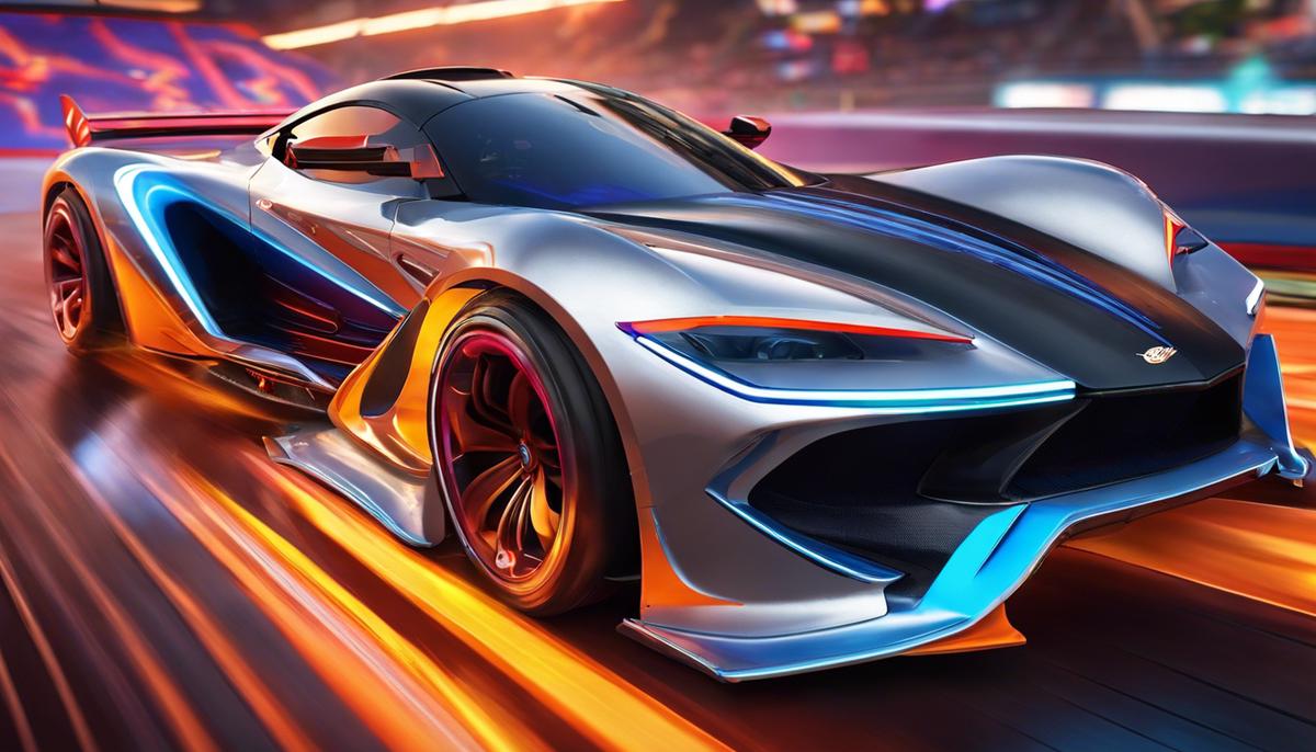 A thrilling race on Hot Wheels Unleashed, with cars speeding through twisted tracks and loops.