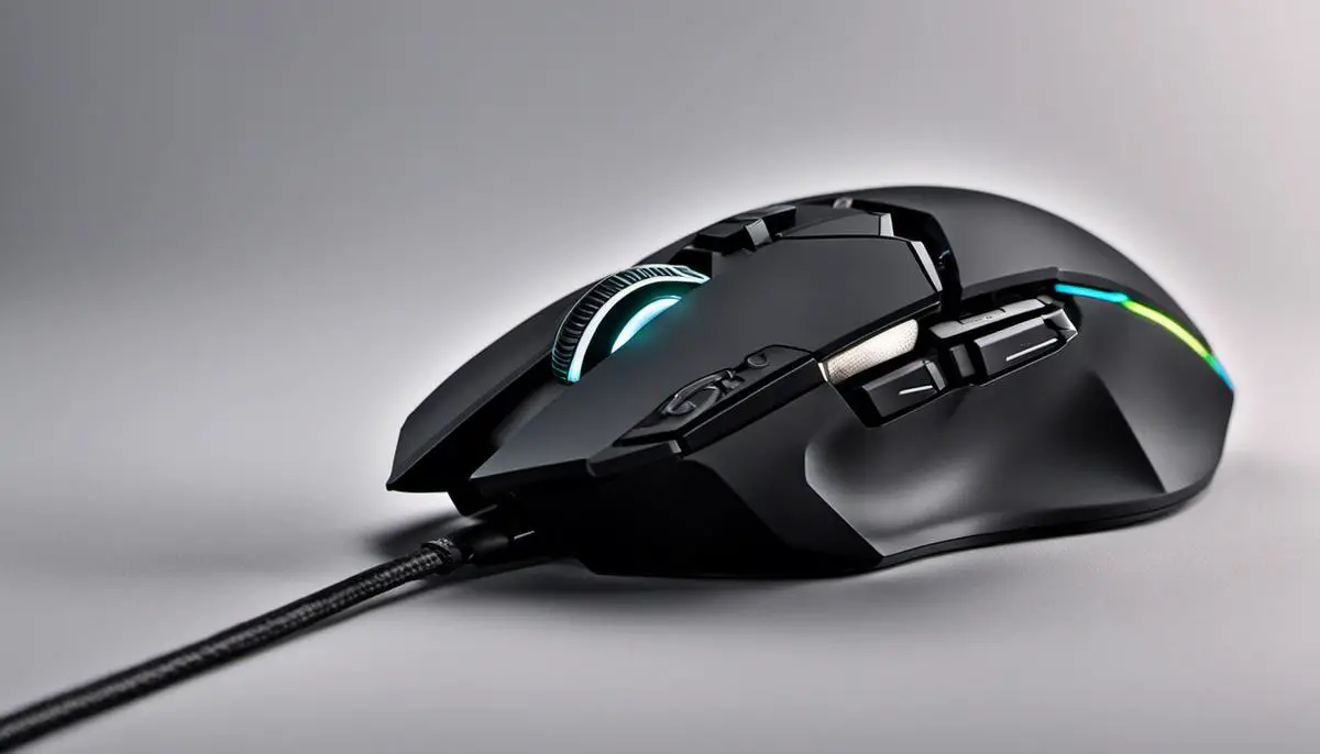 A sleek and ergonomic high-performance gaming mouse, the Logitech G502 HERO.