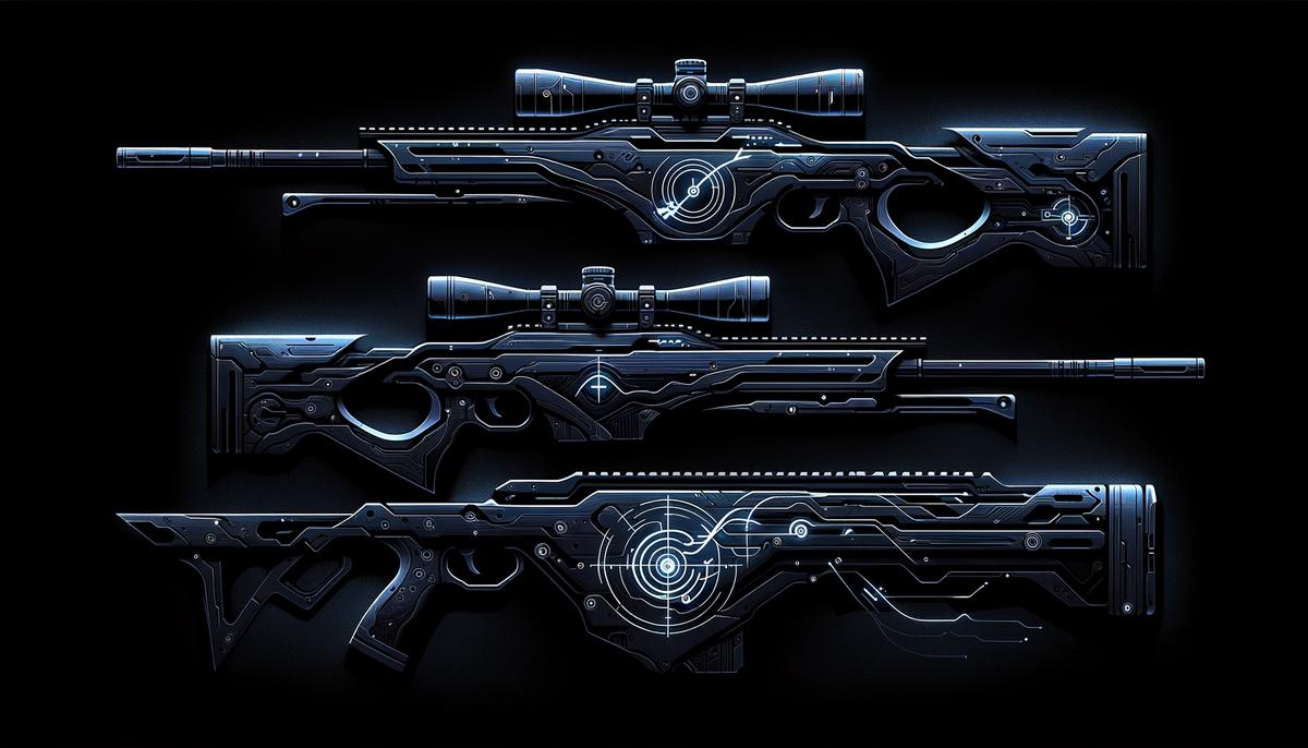 An image of the Night Watch Scout Rifle, showcasing its sleek and powerful design