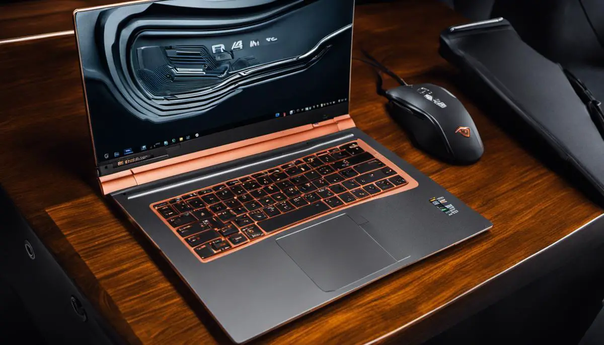 A laptop with RAM sticks, representing the importance of RAM for gaming.