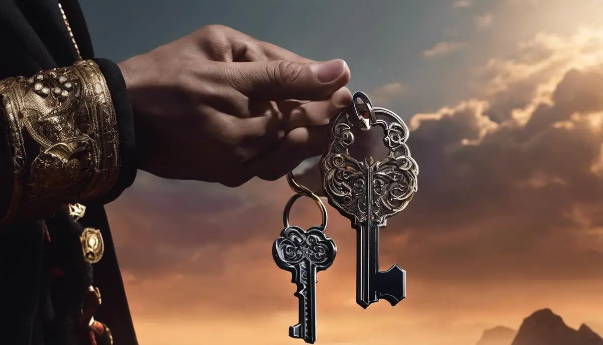 Image of a character holding a key, representing the importance of collecting all inhibitors in unlocking the secret ending.