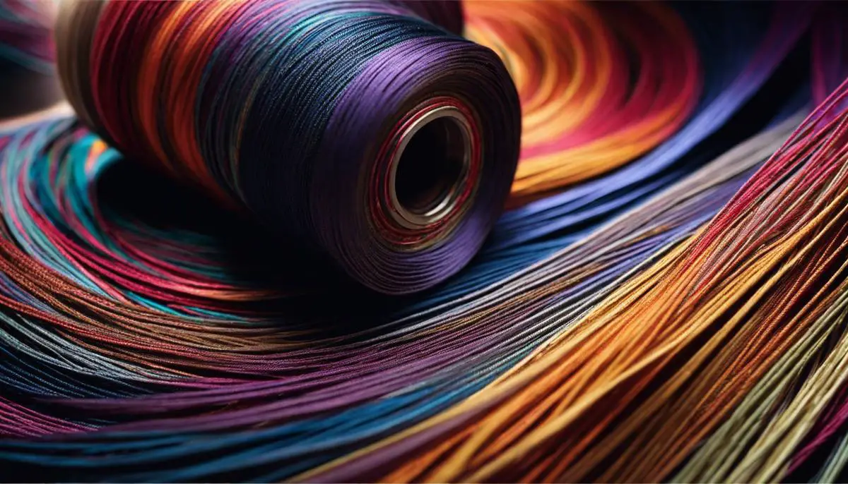 An image depicting the intricate weaving of threads, symbolizing the Shader Cache's role as a vital component in the world of digital creativity.